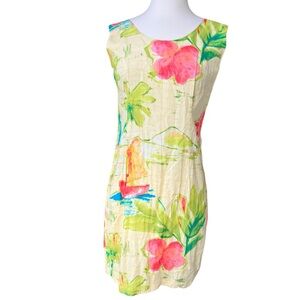 Jams World Lagoon Yellow Floral Hawaiian Dress